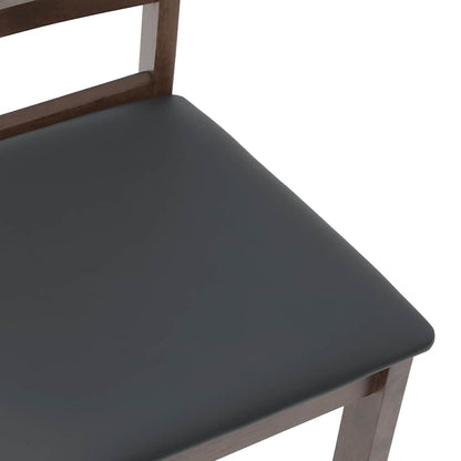 Esszimmerstühle mit Kissen 2 Stk. Braun Massivholz Gummibaum