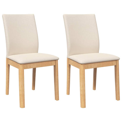 Esszimmerstühle mit Kissen 2 Stk. Massivholz Gummibaum