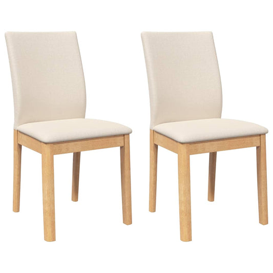 Esszimmerstühle mit Kissen 2 Stk. Massivholz Gummibaum