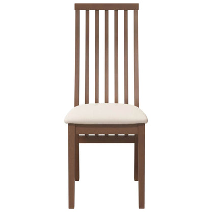 Esszimmerstühle mit Kissen 2 Stk. Braun Massivholz Gummibaum