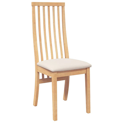 Esszimmerstühle mit Kissen 2 Stk. Massivholz Gummibaum