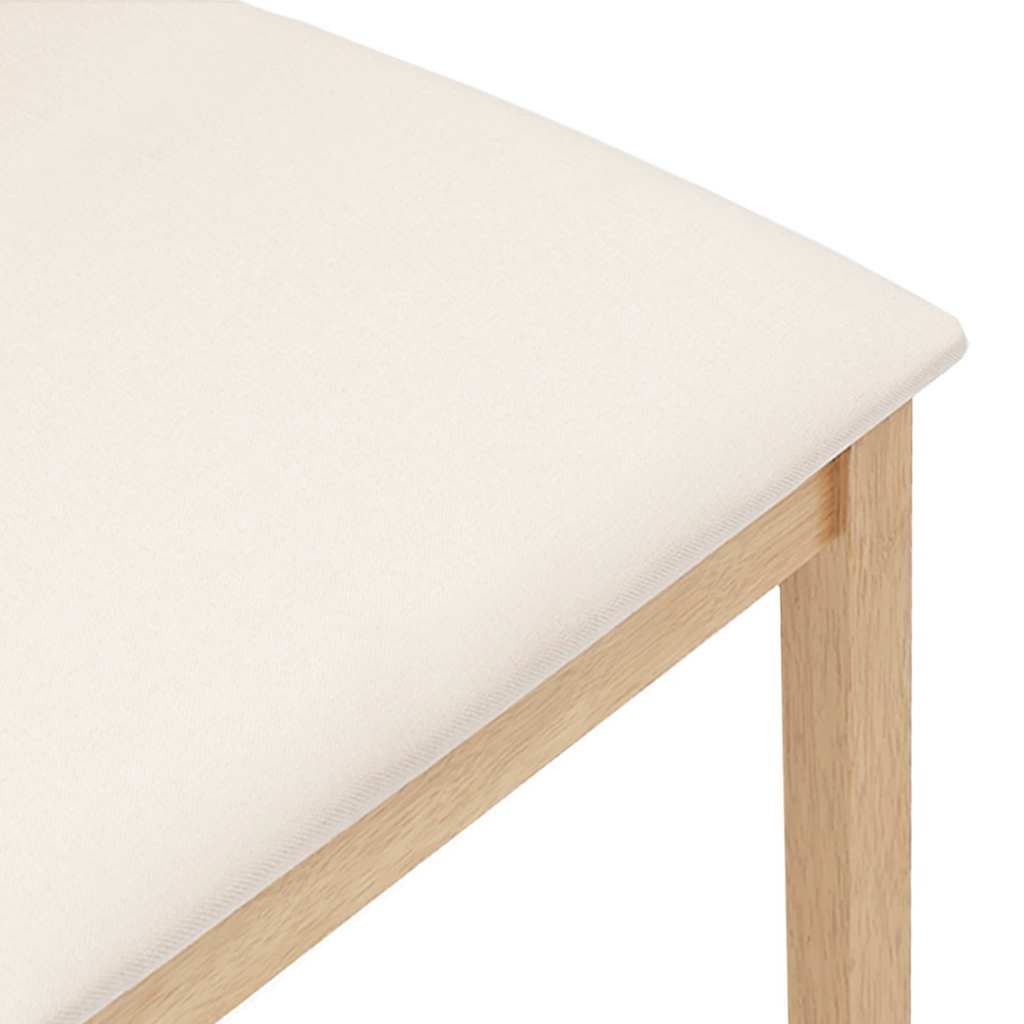 Esszimmerstühle mit Kissen 2 Stk. Massivholz Gummibaum