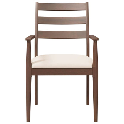 Esszimmerstühle mit Kissen 2 Stk. Braun Massivholz Gummibaum
