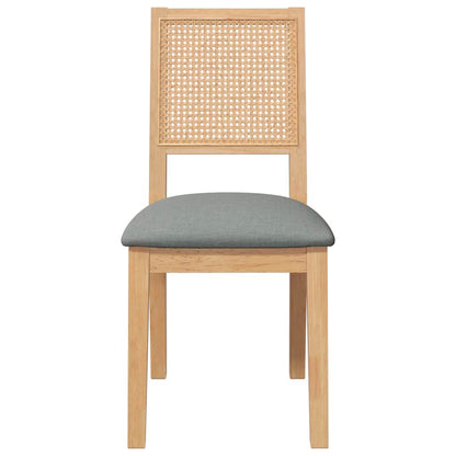 Esszimmerstühle mit Kissen 2 Stk. Massivholz Gummibaum