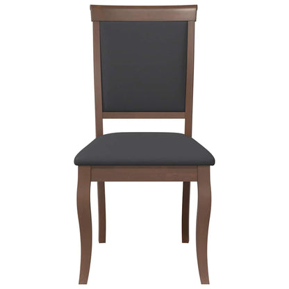 Esszimmerstühle mit Kissen 2 Stk. Braun Massivholz Gummibaum