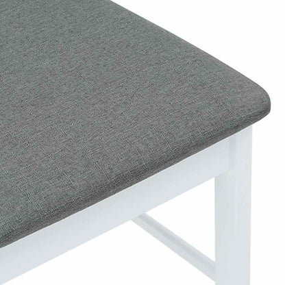 Esszimmerstühle mit Kissen 2 Stk. Weiß Massivholz Gummibaum