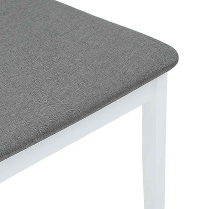 Esszimmerstühle mit Kissen 2 Stk. Weiß Massivholz Gummibaum