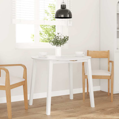 Esstisch Weiß Massivholz Gummibaumholz
