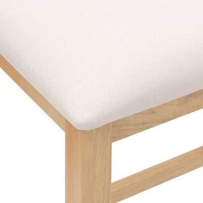 Barstühle mit Kissen 2 Stk. Massivholz Gummibaum