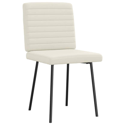 Esszimmerstühle 4 Stk. Creme Samt