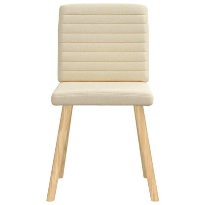 Esszimmerstühle 4 Stk. Creme Stoff