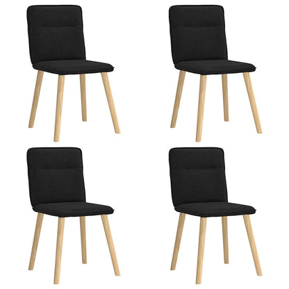 Esszimmerstühle 4 Stk. Schwarz Stoff