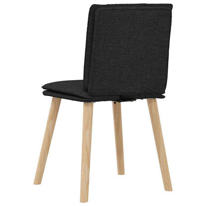 Esszimmerstühle 4 Stk. Schwarz Stoff