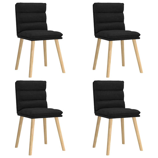 Esszimmerstühle 4 Stk. Schwarz Stoff