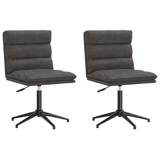 Esszimmerstühle 2 Stk. Schwarz Kunstleder