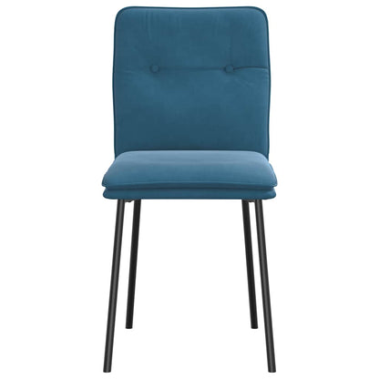 Esszimmerstühle 4 Stk. Blau Samt