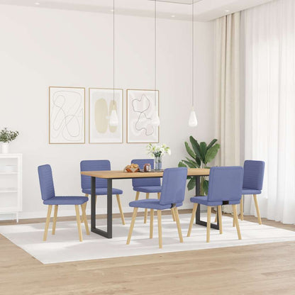 Esszimmerstühle 6 Stk. Jeansblau Stoff