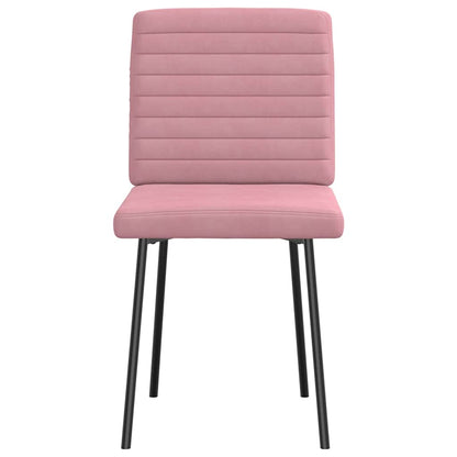 Esszimmerstühle 6 Stk. Rosa Samt