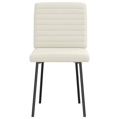 Esszimmerstühle 6 Stk. Creme Samt