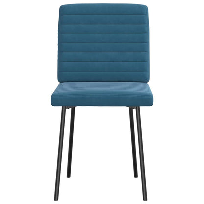 Esszimmerstühle 6 Stk. Blau Samt