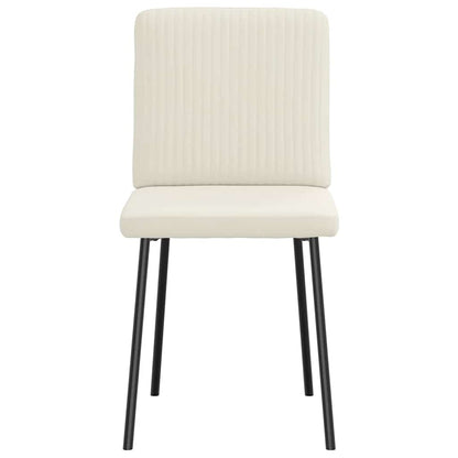 Esszimmerstühle 6 Stk. Creme Samt
