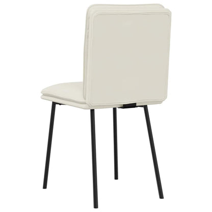Esszimmerstühle 6 Stk. Creme Samt