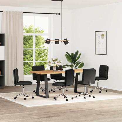 Esszimmerstühle 6 Stk. Schwarz Kunstleder