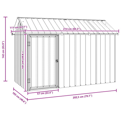 Vogelkäfig Anthrazit 215 x 112 x 141 cm Verzinkter Stahl