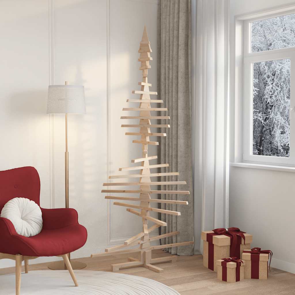 Weihnachtsbaum Holz zum Schmücken 210 cm Massivholz Kiefer