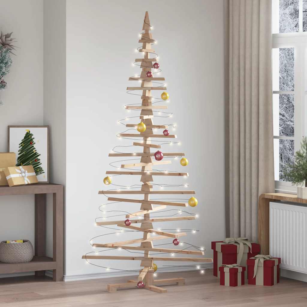 Weihnachtsbaum Holz zum Schmücken 210 cm Massivholz Kiefer