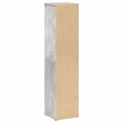 Badezimmerschrank mit Rollenhalter Betongrau 20,5x20x90 cm