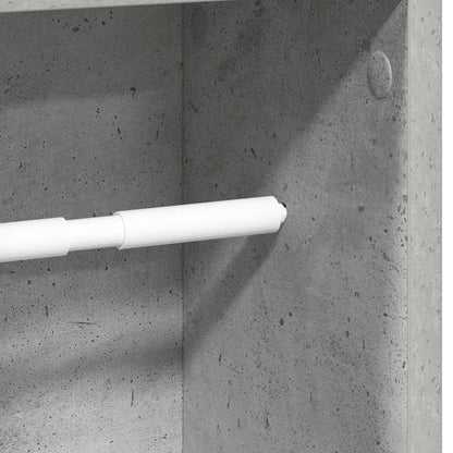 Badezimmerschrank mit Rollenhalter Betongrau 20,5x20x90 cm