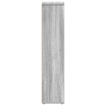 Badezimmerschrank mit Rollenhalter Grau Sonoma 20,5x20x90 cm