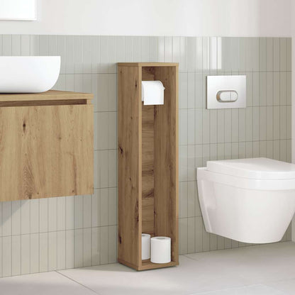 Badezimmerschrank mit Rollenhalter Artisan Oak 20,5x20x90 cm