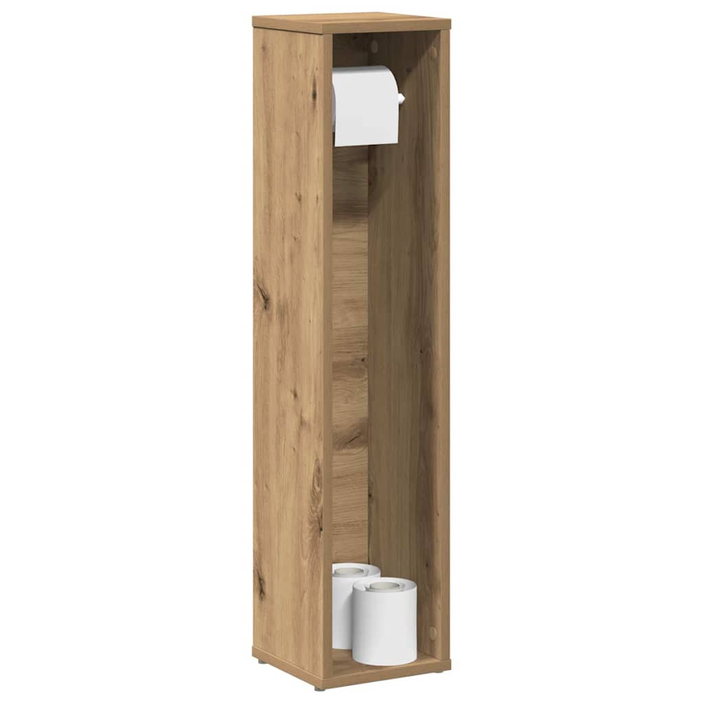 Badezimmerschrank mit Rollenhalter Artisan Oak 20,5x20x90 cm
