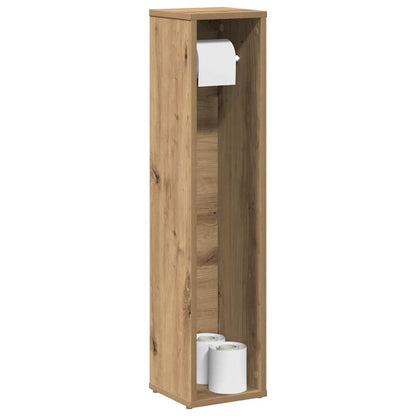 Badezimmerschrank mit Rollenhalter Artisan Oak 20,5x20x90 cm