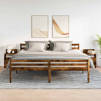 Nachttische 2 Stk. mit 2 Schubladen Räuchereiche 40x33x60 cm