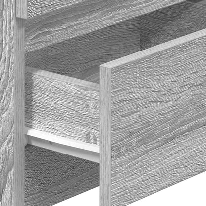 Nachttische 2 Stk. mit 2 Schubladen Grau Sonoma 40x33x60 cm