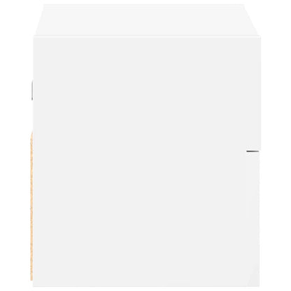 Wand-Nachttisch Weiß 45x26x28,5 cm