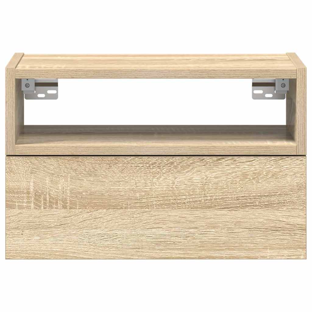 Wand-Nachttische 2 Stk. Sonoma-Eiche 45x26x28,5 cm