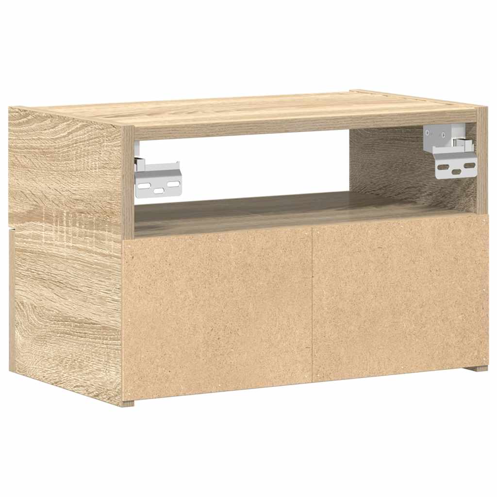 Wand-Nachttische 2 Stk. Sonoma-Eiche 45x26x28,5 cm