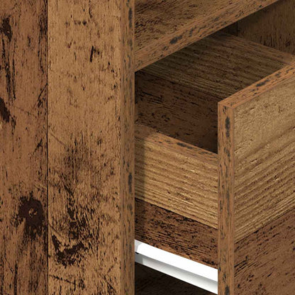 Nachttisch mit Schublade Altholz-Optik 25x31x66 cm