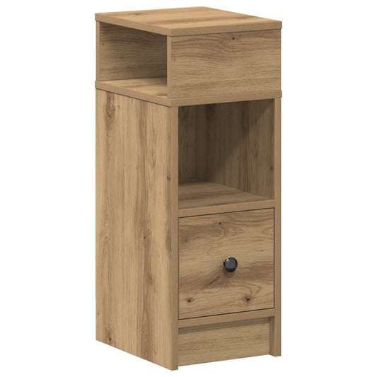 Nachttisch mit Schublade Artisan-Eiche 25x31x66 cm