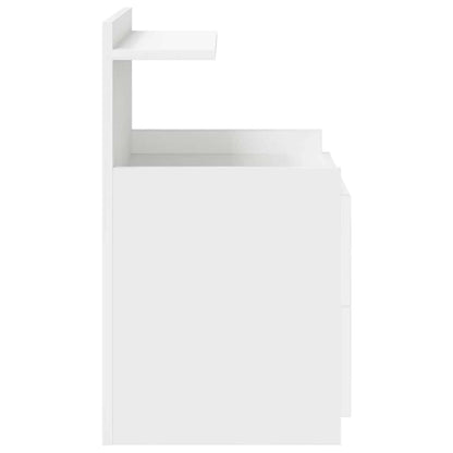 Nachttisch mit 2 Schubladen Weiß 40x36,5x62 cm