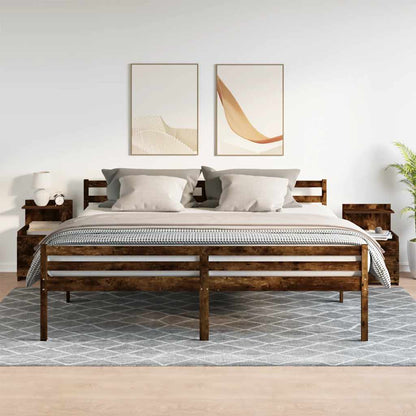 Nachttische 2-tlg. mit 2 Schubladen Räuchereiche 40x36,5x62 cm