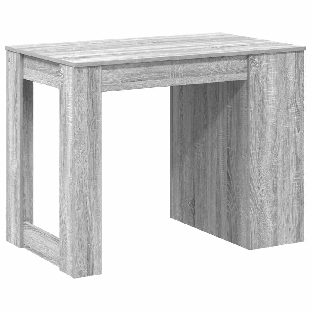 Schreibtisch mit Schubladen Ablage Grau Sonoma 102x62x77,5 cm