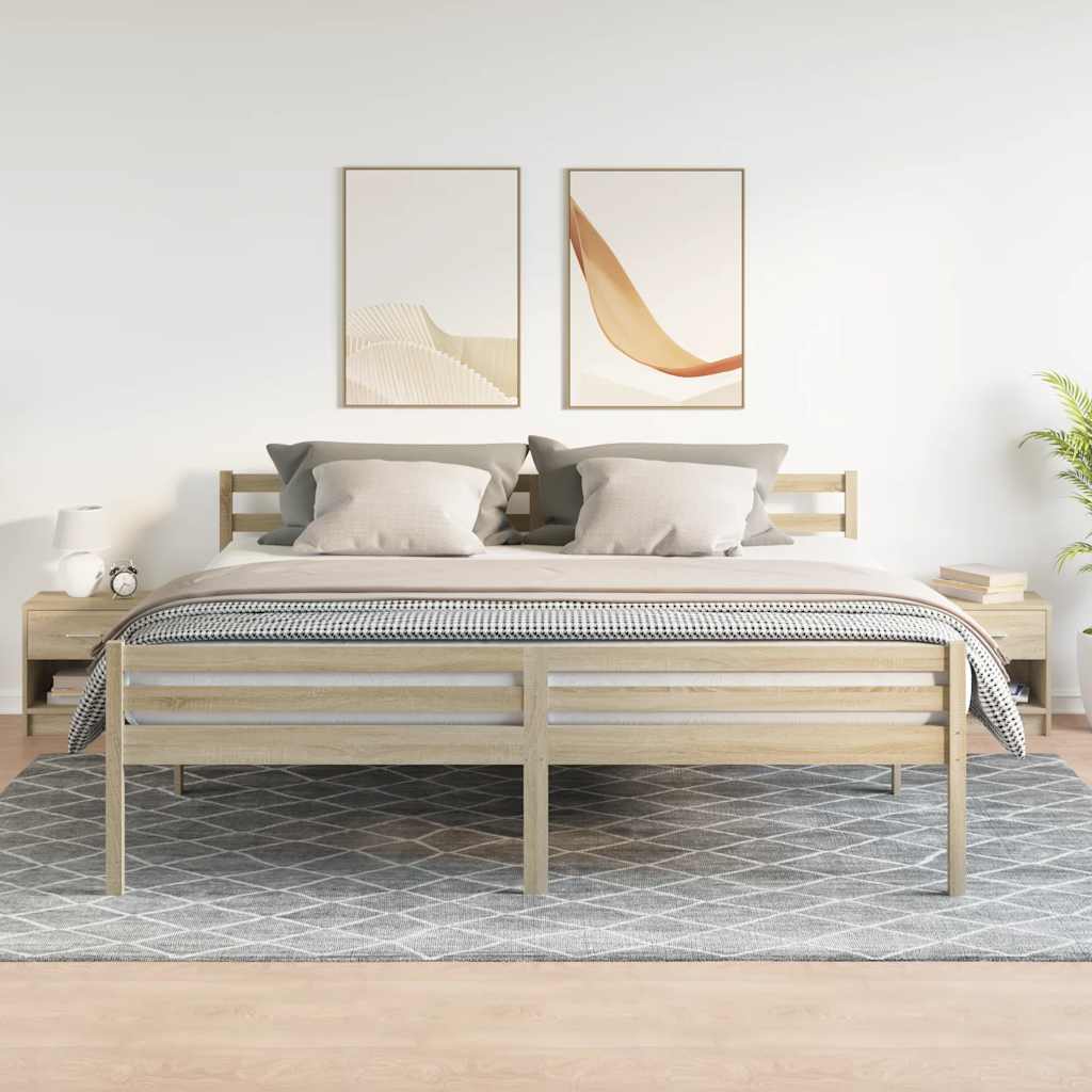 Nachttische 2 Stk. mit Schublade Sonoma-Eiche 39x28x41 cm