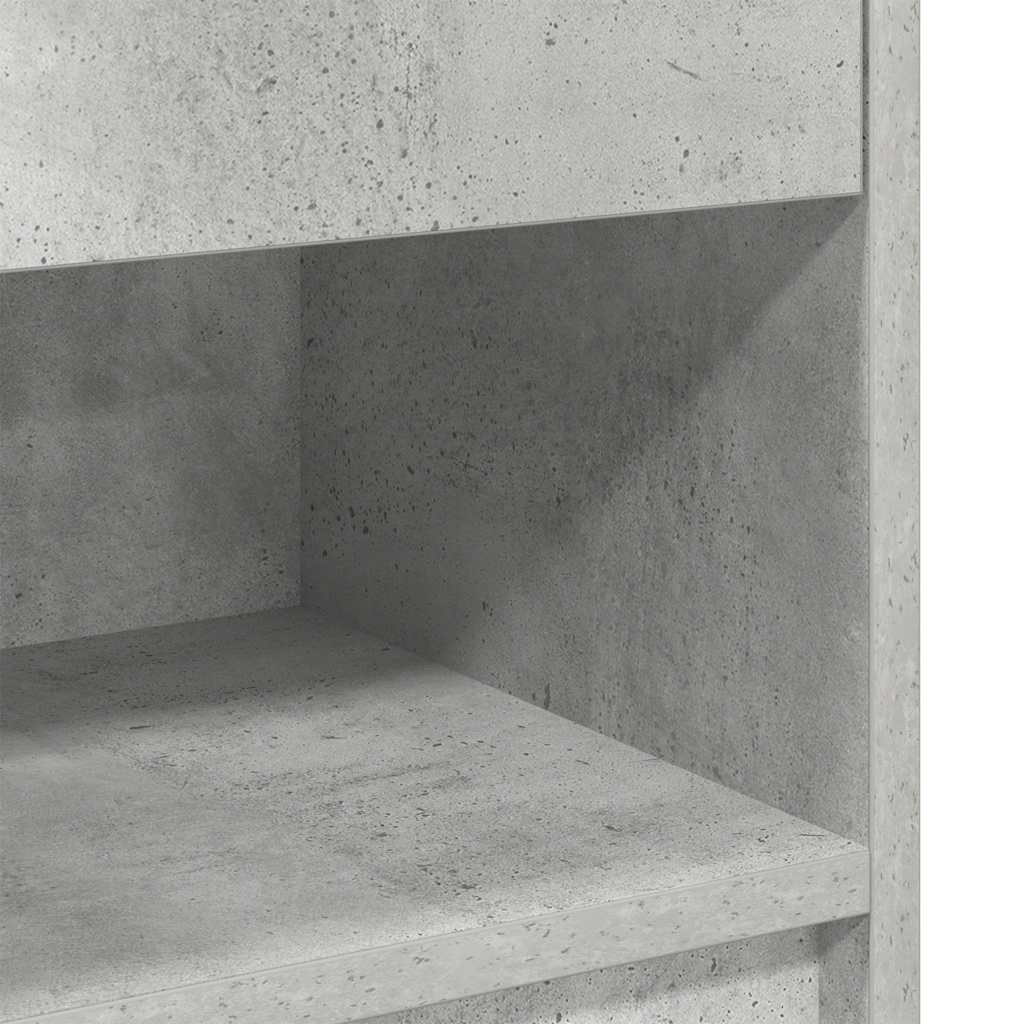 Nachttische 2 Stk. mit Schublade Betongrau 39x28x41 cm