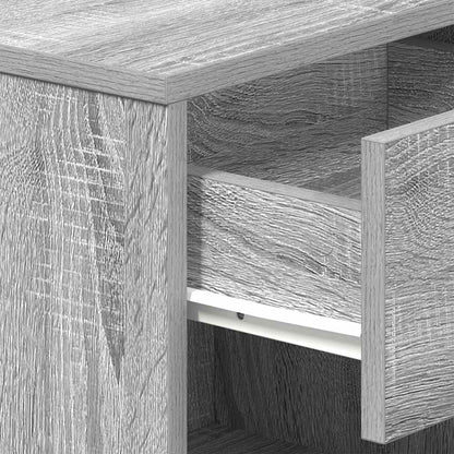 Nachttische 2 Stk. mit Schublade Grau Sonoma 39x28x41 cm