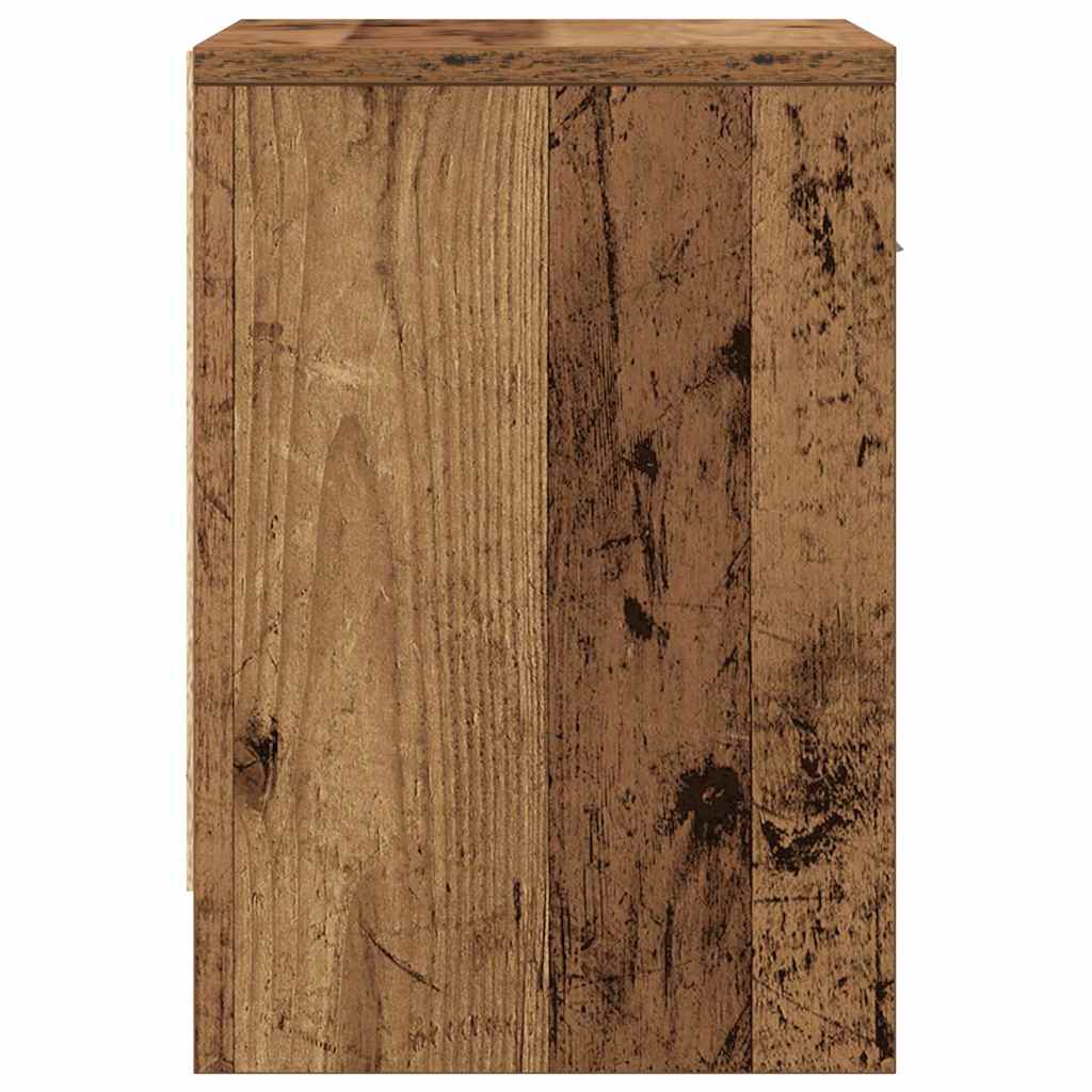 Nachttische 2 Stk. mit Schublade Altholz-Optik 39x28x41 cm